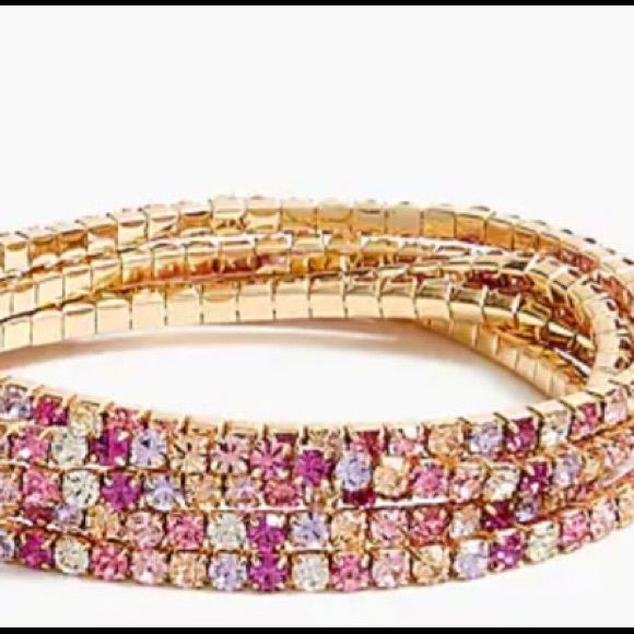 J. Crew Crystal Stretch Bracelets. Set of 5. - Picture 3 of 11